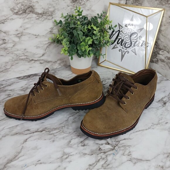 TIMBERLAND Men's Kendrick olive nubuck Suede Plain Toe Oxfords size 8 leather - Picture 1 of 12